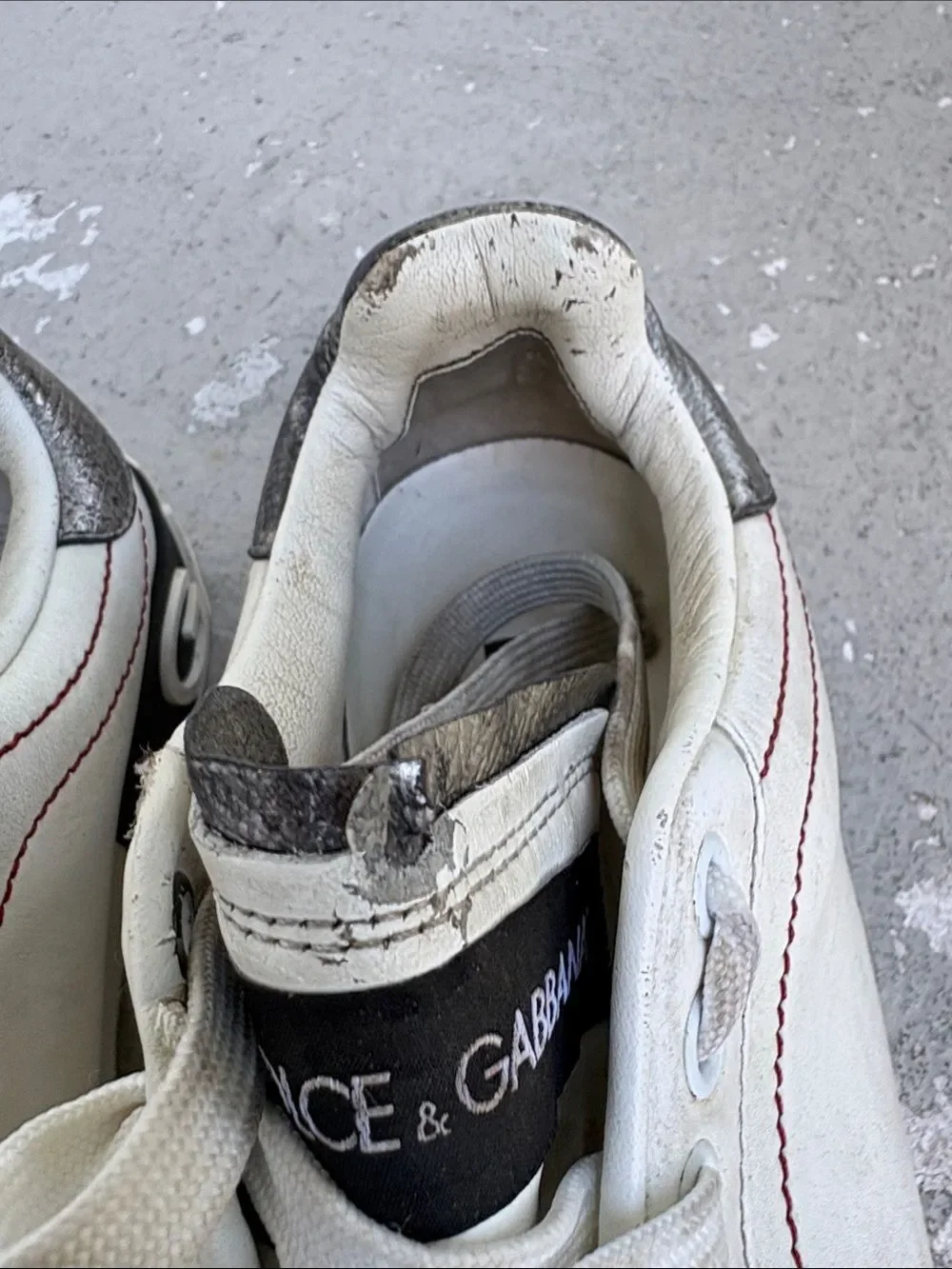 Dolce and Gabbana Portofino leather sneakers